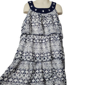 George Girls Shirt Size XL 14 -16 Top Blue White Sparkles